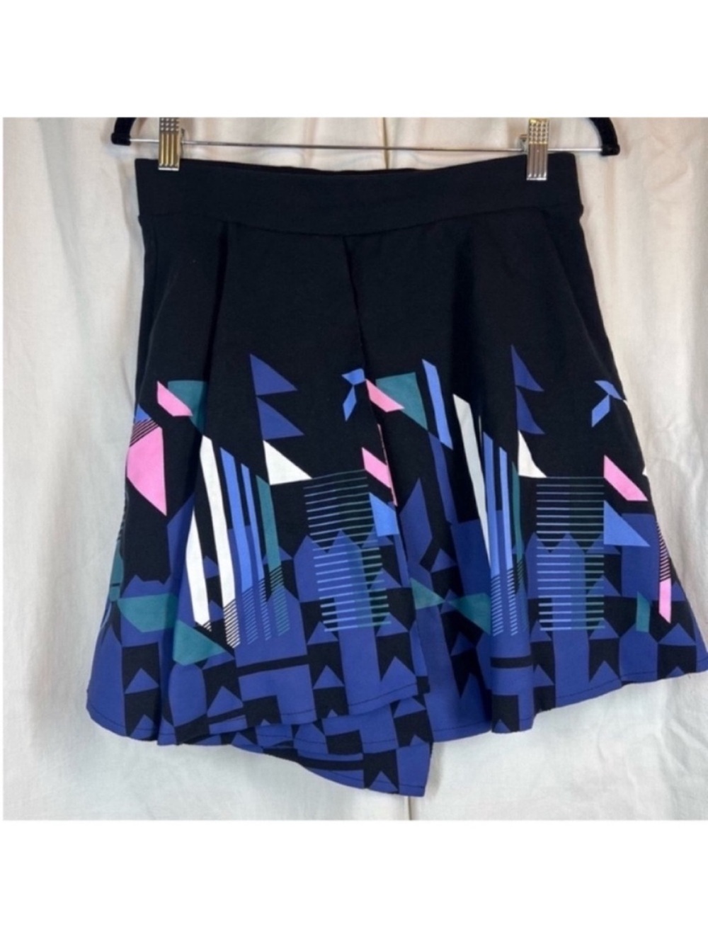 Desigual geometric pattern cyberpunk wrapped mini skirt futuristic streetwear